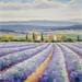 Gemälde Lavender's sunset von Requena Elena | Gemälde Figurativ Landschaften Öl