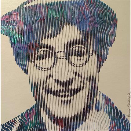 Painting John Lennon Imagine by Schroeder Virginie | Painting Pop-art Acrylic Pop icons
