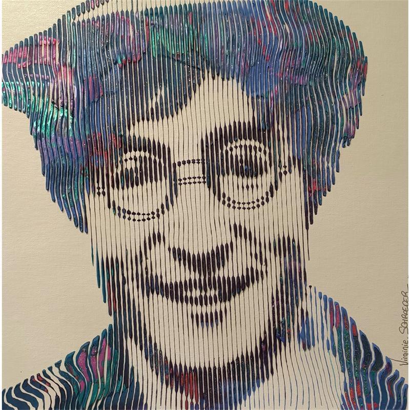 Painting John Lennon Imagine by Schroeder Virginie | Painting Pop-art Pop icons Acrylic
