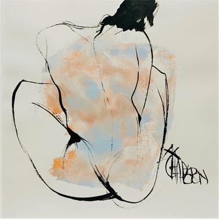 Painting CHARME N°1 by Chaperon Martine | Painting Figurative Mixed Nude