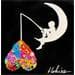 Peinture Lune VII par Hokiss | Tableau Pop Art Mixte icones Pop