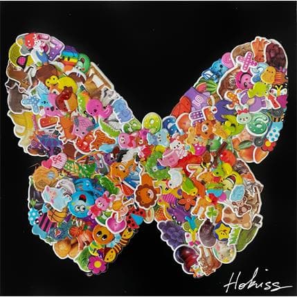 Peinture Butterfly II par Hokiss | Tableau Pop Art Mixte icones Pop