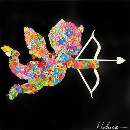 Peinture Cupid love par Hokiss | Tableau Pop Art Mixte icones Pop