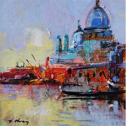 Painting Channel de Venice by Frédéric Thiery | Painting Figurative Acrylic Landscapes, Urban