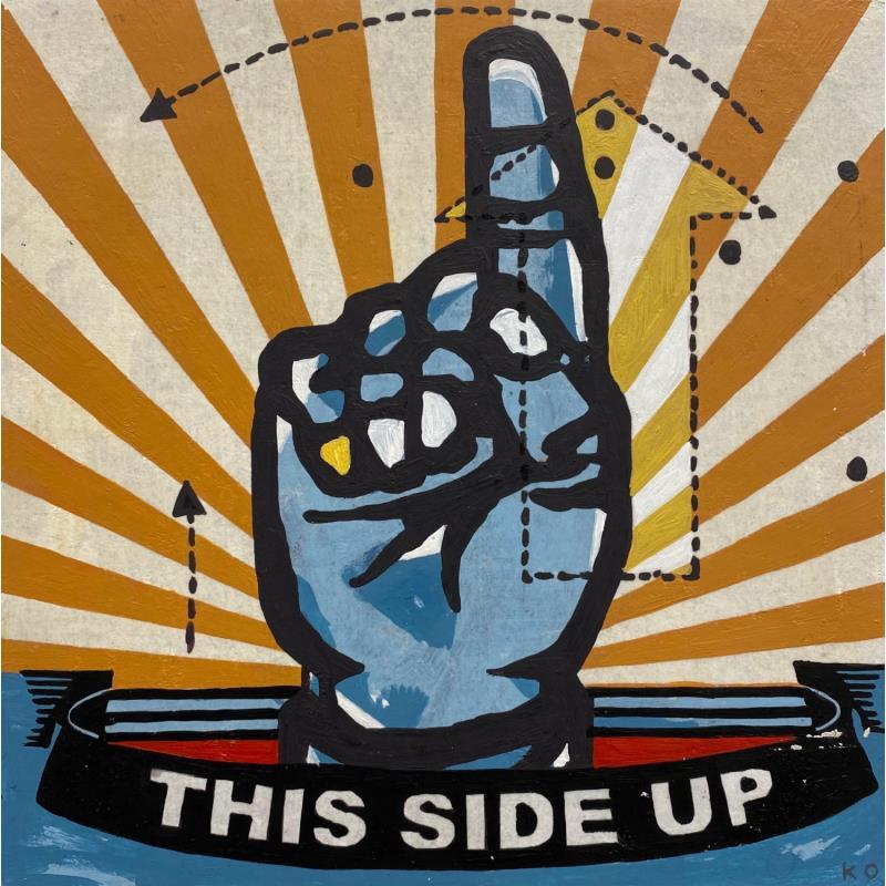 Gemälde The side up von Okuuchi Kano  | Gemälde Pop-Art Pop-Ikonen Pappe Acryl