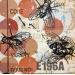 Gemälde Mouches von Okuuchi Kano  | Gemälde Pop-Art Pop-Ikonen Tiere Pappe Acryl