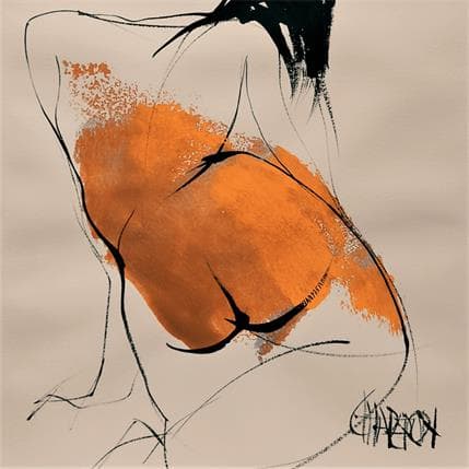 Painting COULEURS CHAUDES N°1 by Chaperon Martine | Painting Figurative Mixed Nude