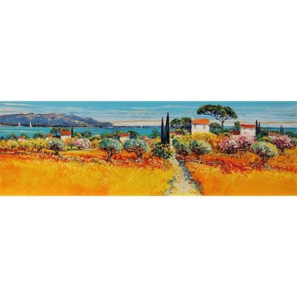 Painting A la belle saison by Corbière Liisa | Painting Figurative Oil Landscapes