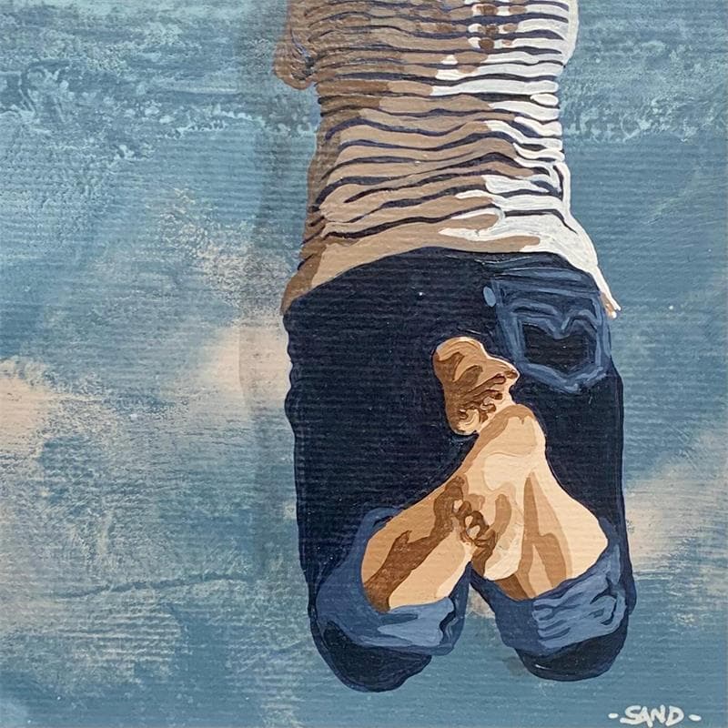Painting Pieds nus d'orage by Sand | Painting Figurative Acrylic Life style