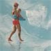 Gemälde Papa parasol von Sand | Gemälde Figurativ Alltagsszenen Acryl