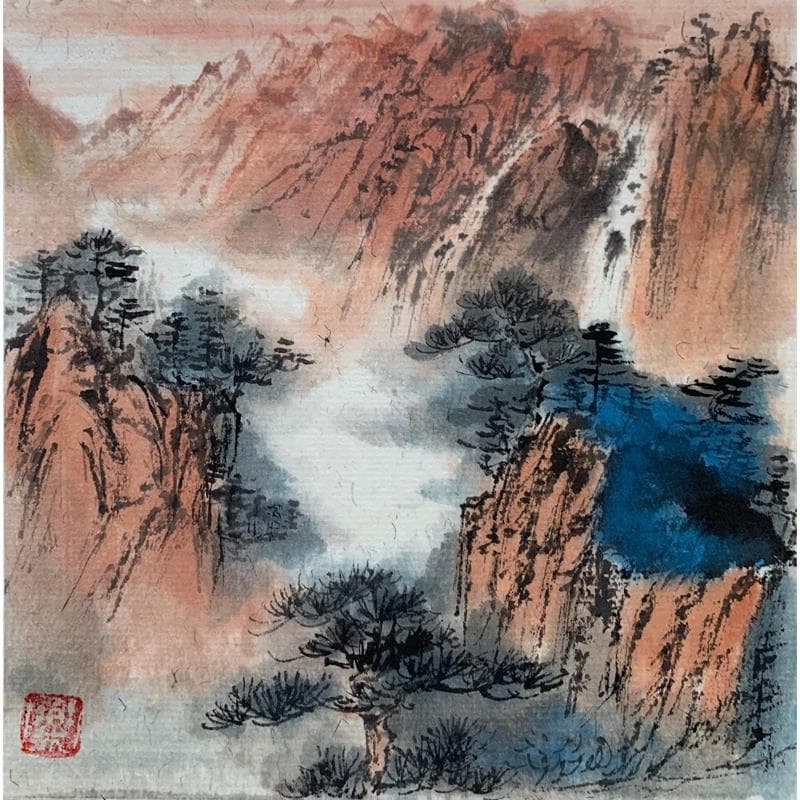 Painting The light by Yu Huan Huan | Painting Figurative Mixed Landscapes