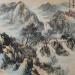 Gemälde Clouds in the morning von Yu Huan Huan | Gemälde Figurativ Landschaften Tinte