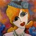Peinture Ma belle Rousse par Fauve | Tableau Figuratif Acrylique Portraits scènes de vie