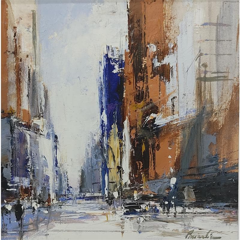 Painting Ville by Poumelin Richard | Painting Figurative Oil Urban