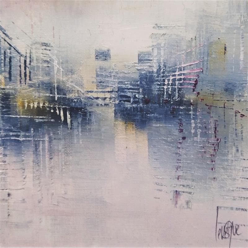 Painting BRUME by Levesque Emmanuelle | Painting Abstract Oil Urban