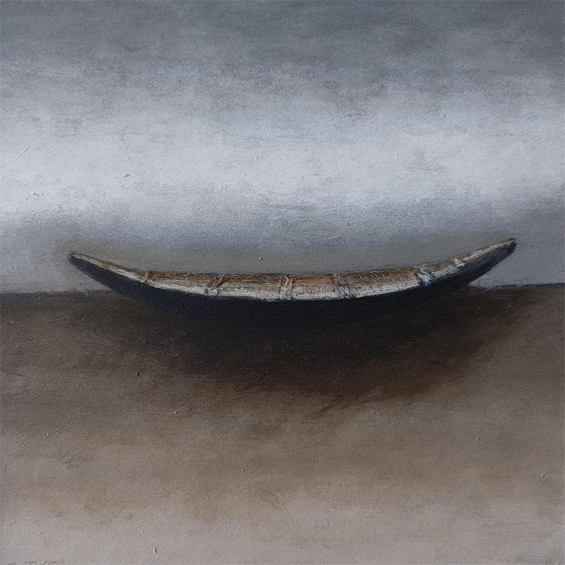 Peinture Barque 1 par Geyre Pascal | Tableau Abstrait Acrylique minimaliste