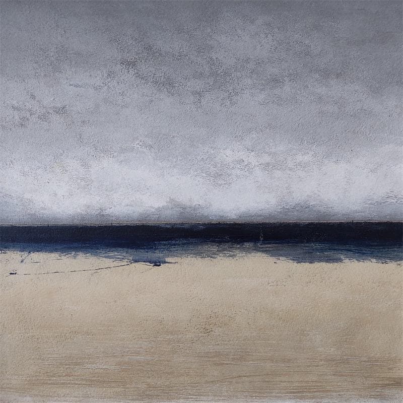 Painting Horizon bleu by Geyre Pascal | Painting Abstract Acrylic Minimalist