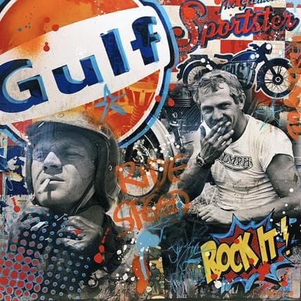 Painting Rock it Gulf by Novarino Fabien | Painting Pop art Mixed Pop icons