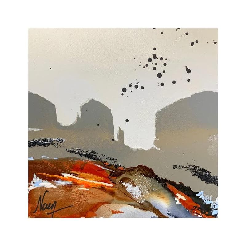 Peinture C1550 par Naen | Tableau Abstrait Mixte Paysages minimaliste
