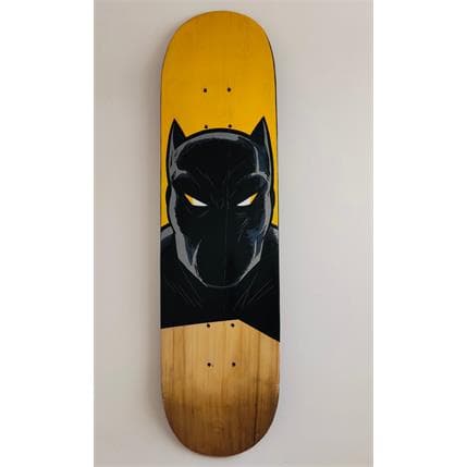 Sculpture Skateboard Black Panther by Martinez Olivier | Sculpture Street art Mixed, Recycled objects Pop icons