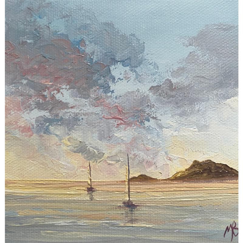 Painting Soirée colorée by Blandin Magali | Painting Figurative Oil Marine