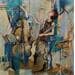 Gemälde L'avant scène von Machi | Gemälde Figurativ Alltagsszenen Öl Acryl