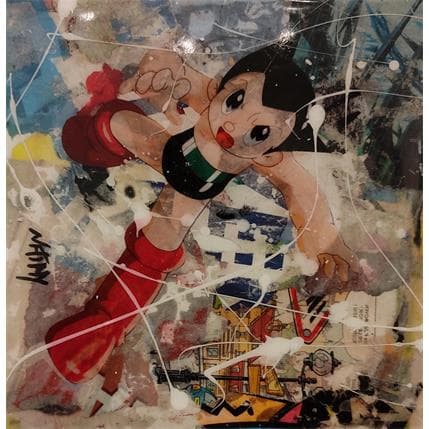 Painting Astro boy by Nathy | Painting Pop art Mixed Pop icons, Pop icons