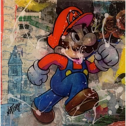 Peinture Mario par Nathy | Tableau Pop Art Mixte icones Pop