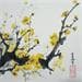 Painting Yellow blossom by Du Mingxuan | Painting Figurative Mixed Landscapes still-life
