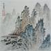 Gemälde Karst river von Du Mingxuan | Gemälde Figurativ Landschaften Aquarell