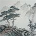 Peinture Peak par Du Mingxuan | Tableau Figuratif Mixte Paysages
