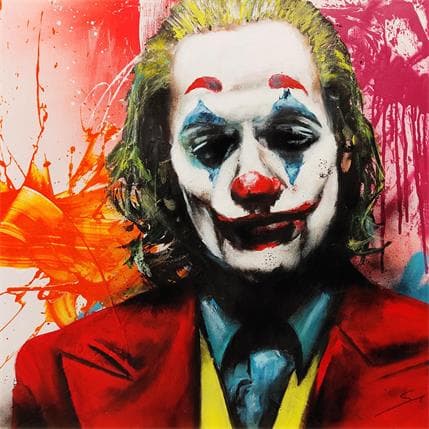 Peinture The Joker par Mestres Sergi | Tableau Pop Art Mixte icones Pop