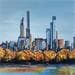 Gemälde Couleurs d'automne à New-York von Touras Sophie-Kim  | Gemälde Figurativ Landschaften Urban Alltagsszenen