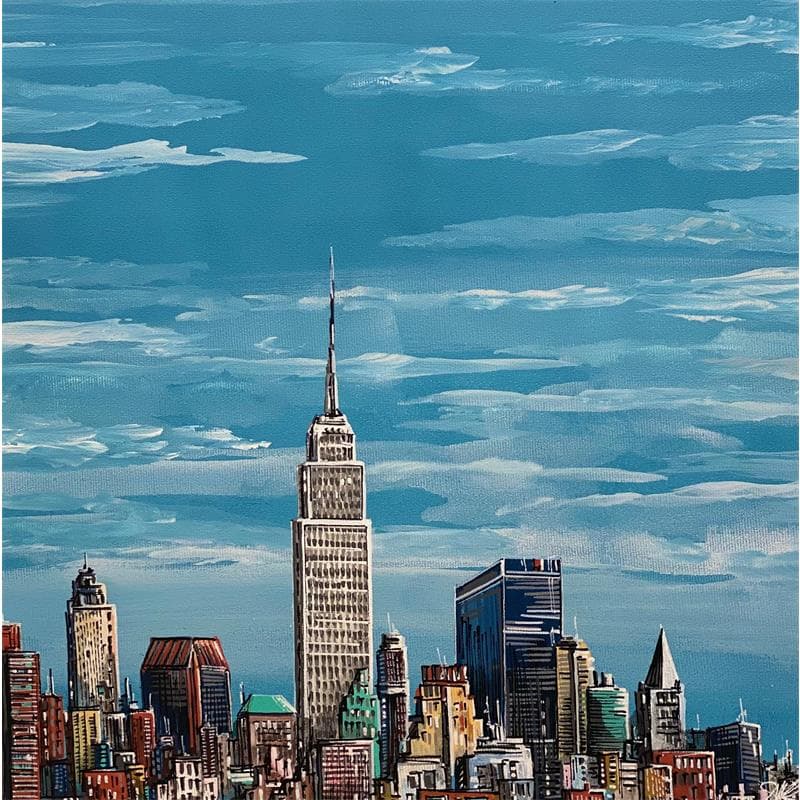 Peinture L'Empire State Building par Touras Sophie-Kim  | Tableau Figuratif Paysages Urbain Scènes de vie