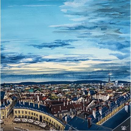 Gemälde Dijon depuis le palais des ducs de Bourgogne von Touras Sophie-Kim  | Gemälde Figurativ Alltagsszenen, Landschaften, Urban