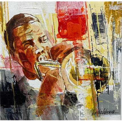 Painting Jazz relaxing by Silveira Saulo | Painting Figurative Mixed Life style, Pop icons, Portrait