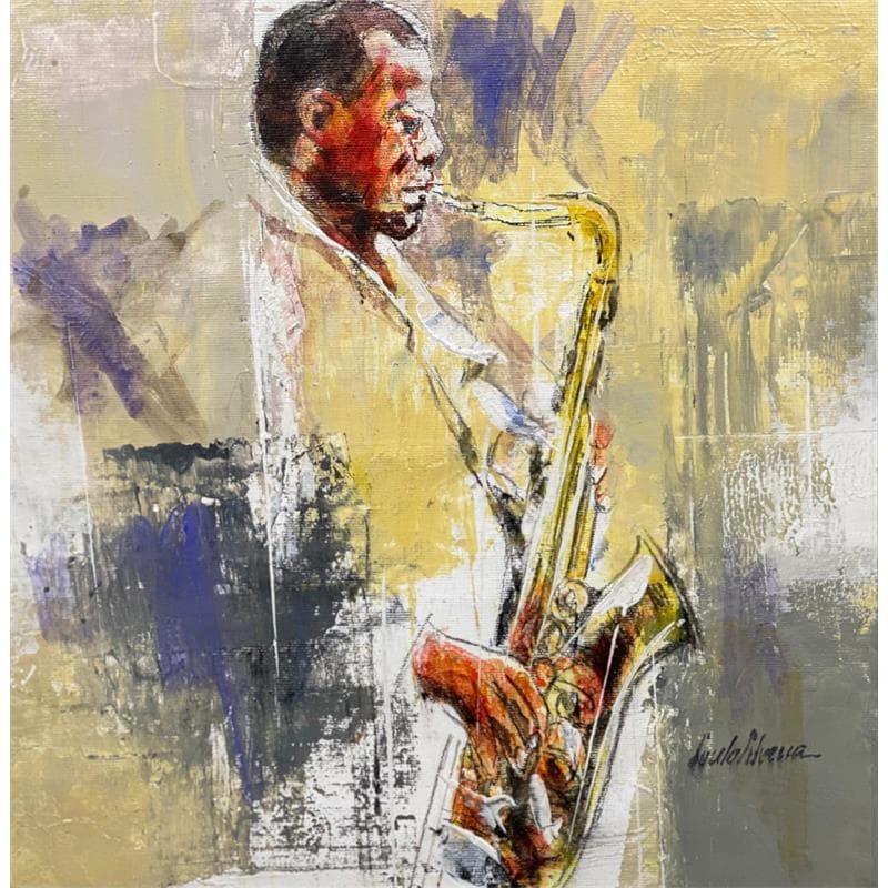 Peinture Good morning jazz par Silveira Saulo | Tableau Figuratif Portraits Scènes de vie Acrylique