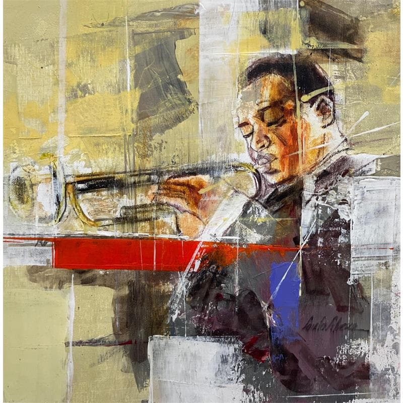 Gemälde Paris jazz von Silveira Saulo | Gemälde Figurativ Porträt Landschaften Acryl