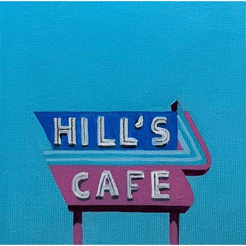 Peinture Hill's cafe par Al Freno | Tableau Figuratif Huile