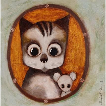 Peinture Les petits sages par Penaud Raphaëlle | Tableau Illustration Mixte animaux