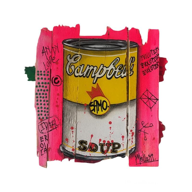Painting Campbell's Samo by Molla Nathalie  | Painting Pop art Mixed Pop icons