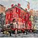 Painting Immeuble New-yorkais  by Novokhatska Olga | Painting Figurative Oil Landscapes Urban Life style