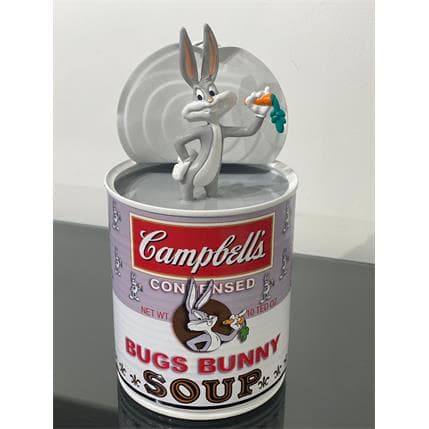Sculpture Bugs buny soup par TED | Sculpture Pop Art Mixte icones Pop