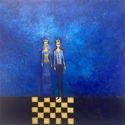 Painting Esencia Azul by Vergottini Paola | Painting Illustrative Acrylic Life style