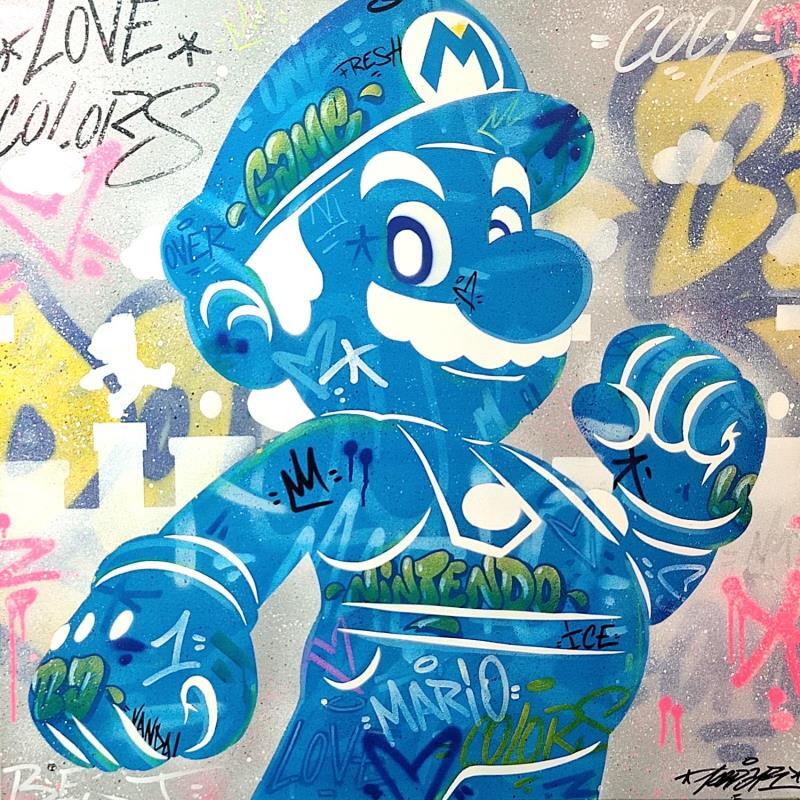 Peinture Ice Mario par Kedarone | Tableau Pop-art Graffiti Icones Pop