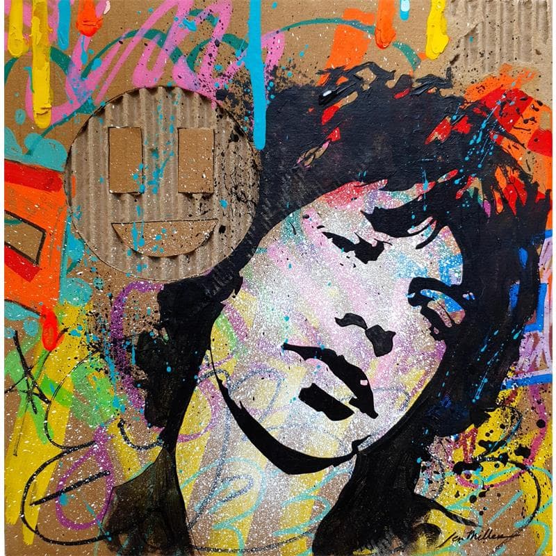 Gemälde Mick Jagger Pop von Miller Jen  | Gemälde Street art Porträt Pop-Ikonen