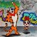 Peinture Tiger power par Miller Jen  | Tableau Street Art Icones Pop
