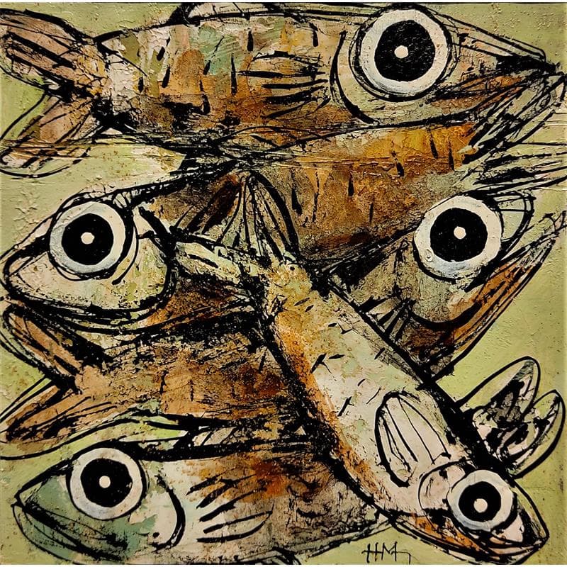 Painting Poissons by Maury Hervé | Painting Figurative Animals