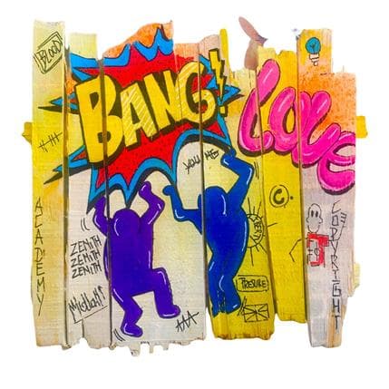 Painting BANG by Molla Nathalie  | Painting Street art Acrylic, Mixed Animals, Pop icons