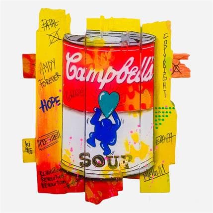 Painting Campbell's soup by Molla Nathalie  | Painting Pop art Acrylic, Mixed Pop icons